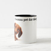 Ich will diesen Hund essen Zweifarbige Tasse (Mittel)