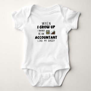 Ich will ein Buchhalter werden wie mein Daddy Buch Baby Strampler