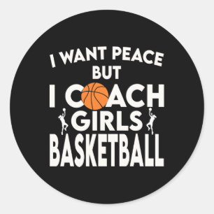 Ich will ein Coach Mädchen Sketll Coach Sofort  Runder Aufkleber