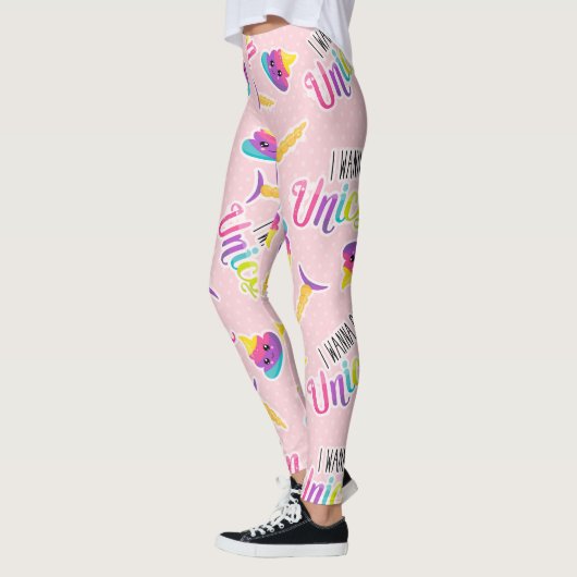 Ich will ein Einhorn-Leggings sein Leggings (Links)