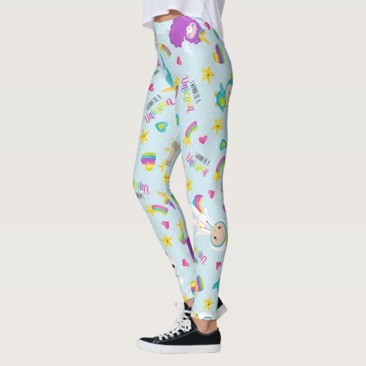Ich will ein Einhorn-Leggings sein Leggings (Links)