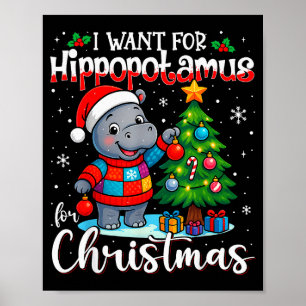 Ich will ein Hiptamus-Weihnachten Hip Lover Xmas P Poster