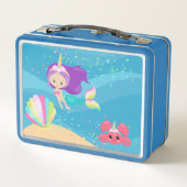 Ich will eine einsame, rosa Goldmädchen sein Metall Brotdose (Rückseite)