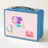 Ich will eine einsame, rosa Goldmädchen sein Metall Brotdose (Rückseite)