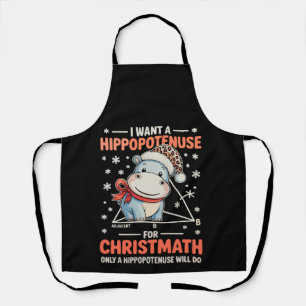 Ich will eine Hippopotenuse für Christmath Math Xm Schürze