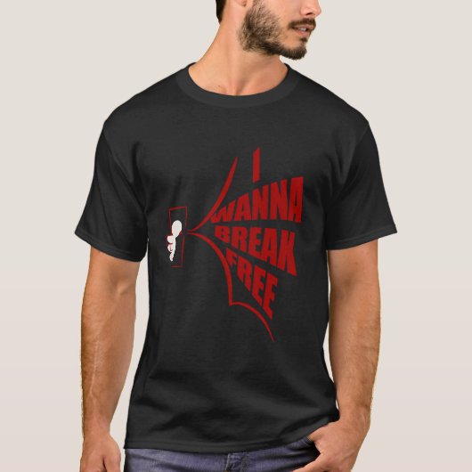 Ich will einen Break-Free-Vogel T-Shirt (Vorderseite)