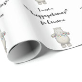 Ich will einen Hippopotamus für Weihnachten Geschenkpapier (Rolleneckpunkt)