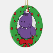 Ich will einen Hippopotamus für Weihnachten Keramikornament (Rechts)