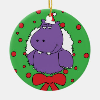 Ich will einen Hippopotamus für Weihnachten Keramikornament