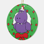 Ich will einen Hippopotamus für Weihnachten Keramikornament (Links)
