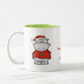 Ich will einen Hippopotamus für Weihnachten Zweifarbige Tasse (Links)