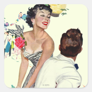 Ich will einen Mann Quadratischer Aufkleber