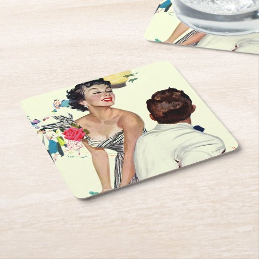 Ich will einen Mann Rechteckiger Pappuntersetzer (angewinkelt)