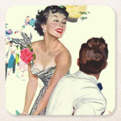 Ich will einen Mann Rechteckiger Pappuntersetzer (Vorderseite)