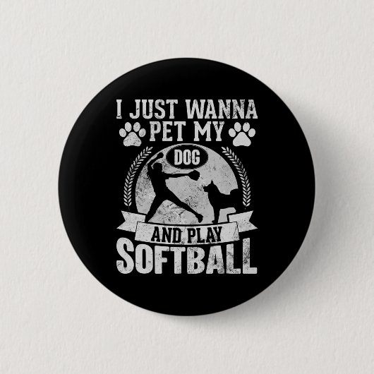 Ich will einfach nur Hunde streicheln und mit sanf Button (Vorderseite)