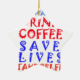 Ich will einfach nur Kaffee trinken Keramik Ornament
