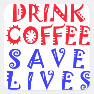 Ich will einfach nur Kaffee trinken Quadratischer Aufkleber