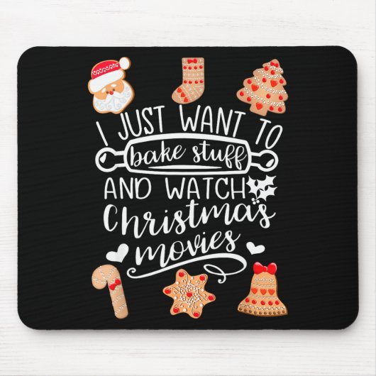 Ich will einfach nur Sachen backen und Weihnachtsf Mousepad (Vorne)