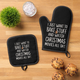 Ich will einfach nur Sachen backen und Weihnachtsf Ofenhandschuh & Topflappen-Set
