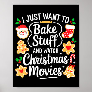 Ich will einfach nur Sachen backen und Weihnachtsf Poster