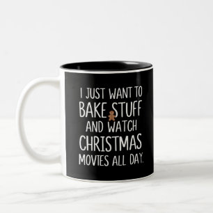 Ich will einfach nur Sachen backen und Weihnachtsf Zweifarbige Tasse