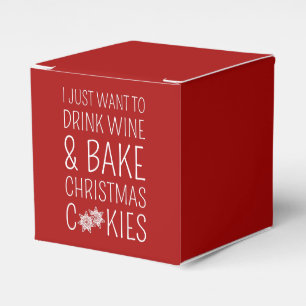 Ich will einfach nur Wein trinken und Weihnachtspl Geschenkschachtel