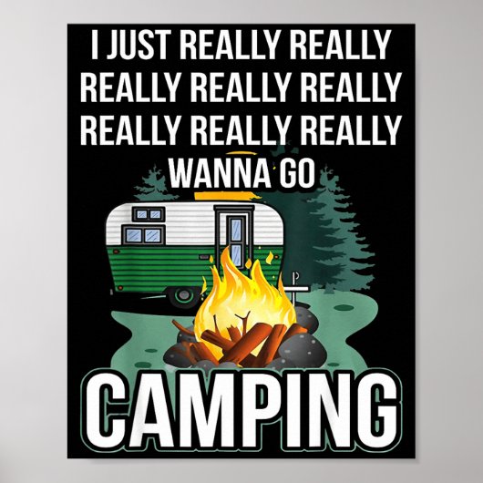 Ich will einfach wirklich wirklich campen gehen poster (Vorne)