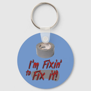 Ich will es reparieren! Handyman Duct Tape Schlüsselanhänger