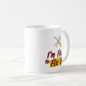 Ich will es reparieren! Handyman Tools Funny Kaffeetasse (VorderseiteRechts)