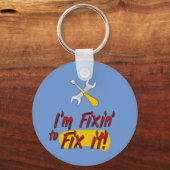 Ich will es reparieren! Handyman Tools Funny Schlüsselanhänger (Vorderseite)