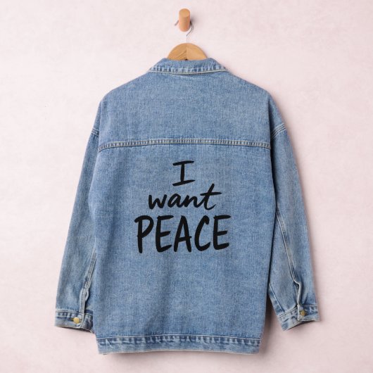 „Ich will Frieden“ Design Jeansjacke (Hangar)