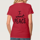 „Ich will Frieden“ Design T-Shirt (Rückseite)