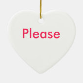 Ich will Geld Ornemeant Keramikornament (Hinten)