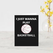 Ich will gerade Basketball spielen Karte (Gelbe Blume)