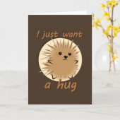 Ich will gerade eine Umarmung Karte (Gelbe Blume)