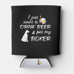 Ich will gerade, um Bier zu trinken u. Pet meinen Dosenkühler