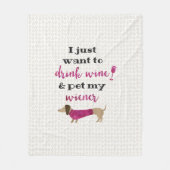 Ich will gerade, um Wein zu trinken u. pet meine Fleecedecke (Vorderseite)