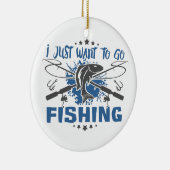 Ich will gerade, um zu fischen zu gehen keramikornament (Rechts)