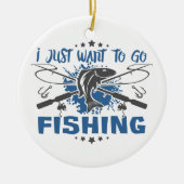 Ich will gerade, um zu fischen zu gehen keramikornament (Vorne)