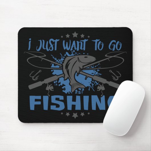 Ich will gerade, um zu fischen zu gehen mousepad (Mit Mouse)