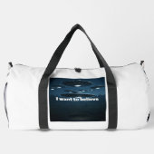 Ich will glauben duffle bag (Rückseite)