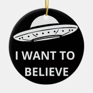 Ich will glauben, Retro-Film 90er, Alien UFO Keramik Ornament