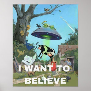 Ich will glauben, Retro-Film 90er, Alien UFO Poster