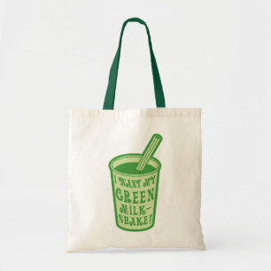 Ich will meine grüne Milchshake-T-Shirts Tragetasche
