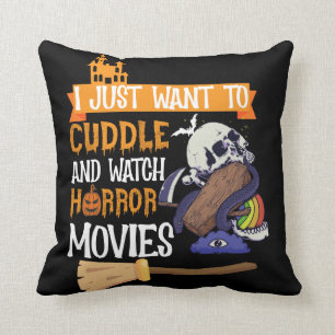 Ich will mich nur kuscheln und Horrorfilme anschau Kissen