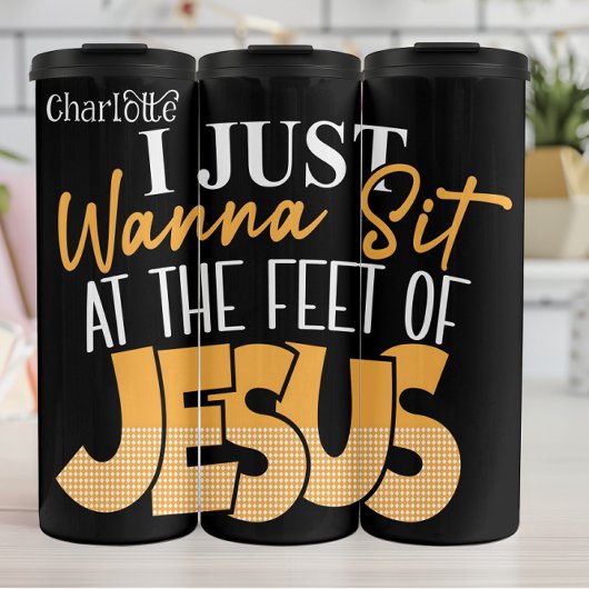Ich Will Mich Nur Zu Jesus Setzen Thermosbecher