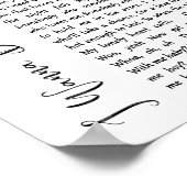 Ich will mit jemandem mit einem weißen Script-Song Poster (Ecke)