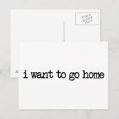 ich will nach Hause Postkarte (Vorne/Hinten)