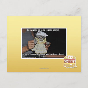 Ich will nicht zu da Fancer Party gehen Postkarte