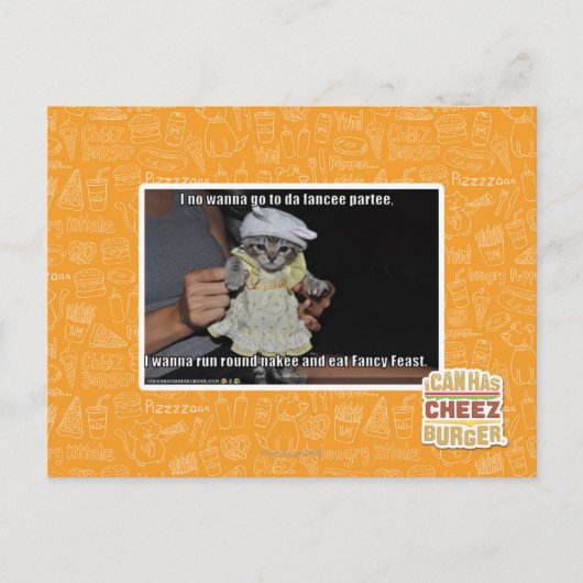 Ich will nicht zu da Fancer Party gehen Postkarte (Vorderseite)